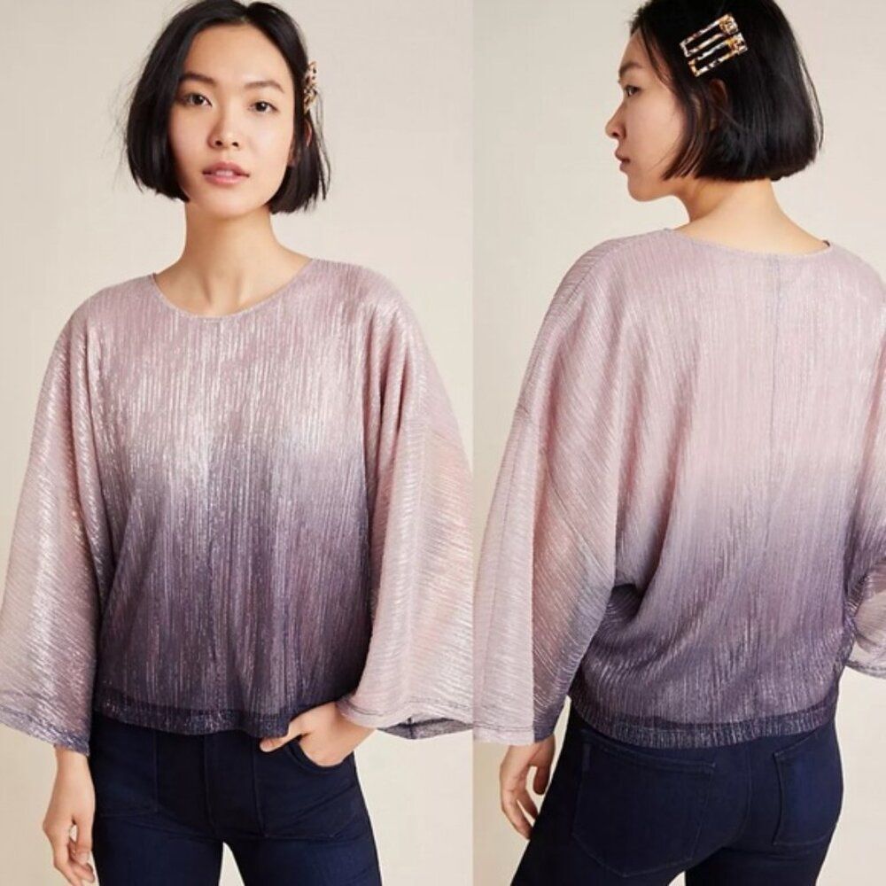 Anthropologie Serena Ombre Top Pink S